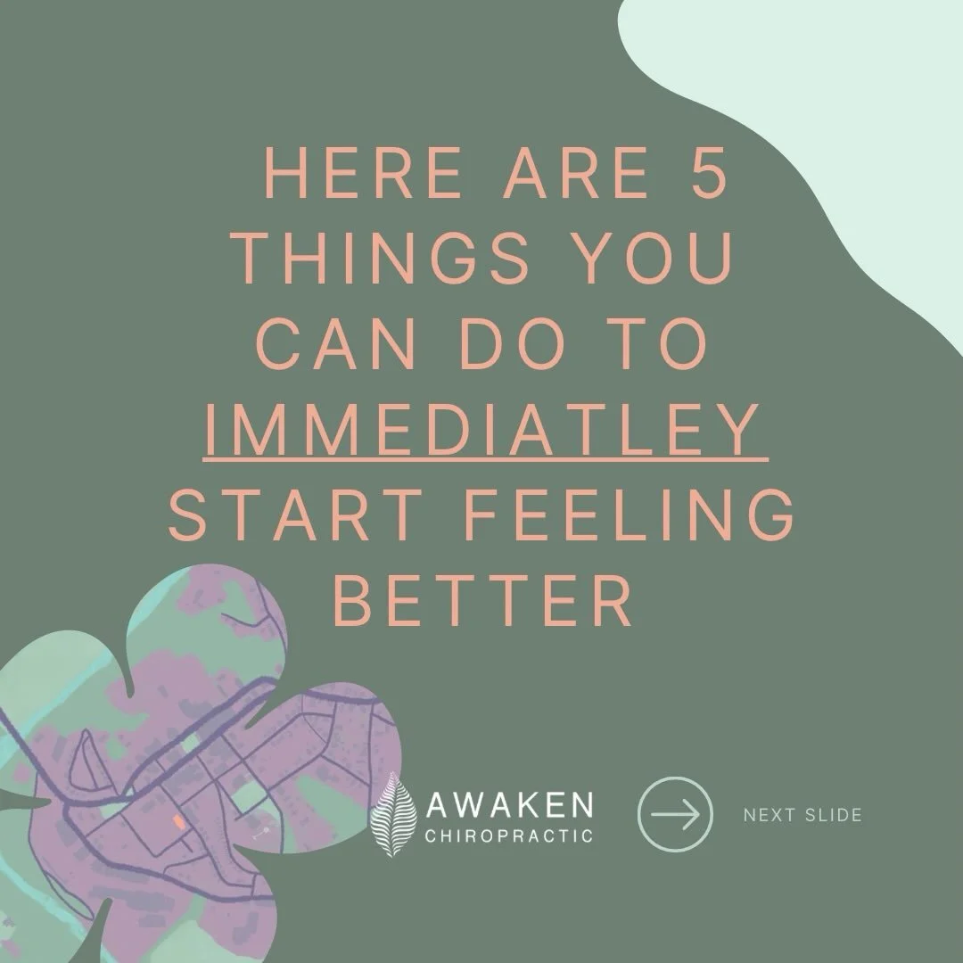 Feeling better doesn&rsquo;t just start with an adjustment. 
Sometimes it starts with a breath. A glass of water. Ten minutes outside with your feet on the ground. 

Swipe for 5 small things that make a real difference, the kind of advice we give if 