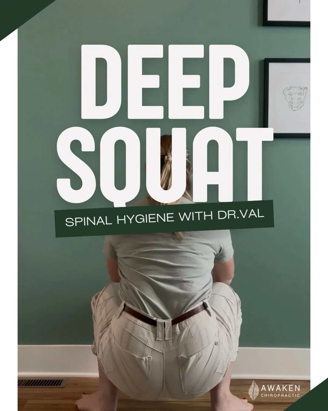 🌿SPINAL HYGIENE TIP: The Deep Squat

Your spine thrives when your body moves well! 🌿

The deep squat helps maintain hip and ankle mobility, improve movement awareness, and support everyday functional movement.

How to practice:
&bull; Keep your fee