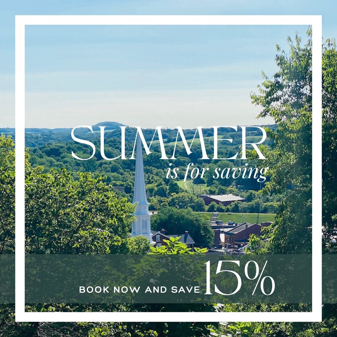 Book your summer getaway to Galena now and save 15% off our Best Available Rate.

Hurry! This offer won&rsquo;t last long. Book your Summer is for Saving getaway by April 15, 2025. Discount applies to stays between June 1 and August 31, 2025. Two-nig