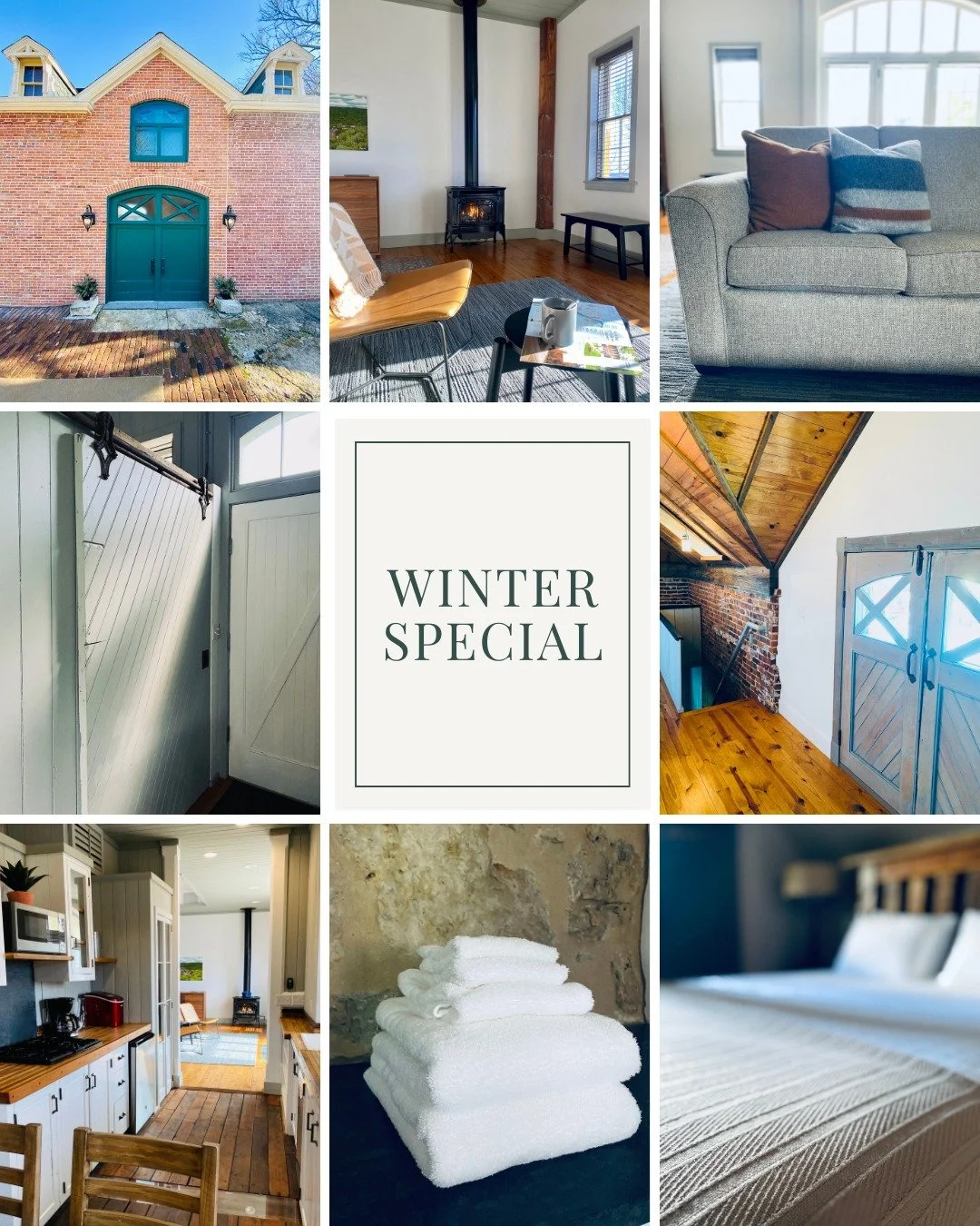 W I N T E R ❄ S P E C I A L

The fabulously restored 1850s Coach House is located in the heart of Galena&rsquo;s historic district. The perfect blend of modern amenities and rustic charm. 2 bedrooms, 2 1/2 bathrooms. Sleeps six. Great for families, c