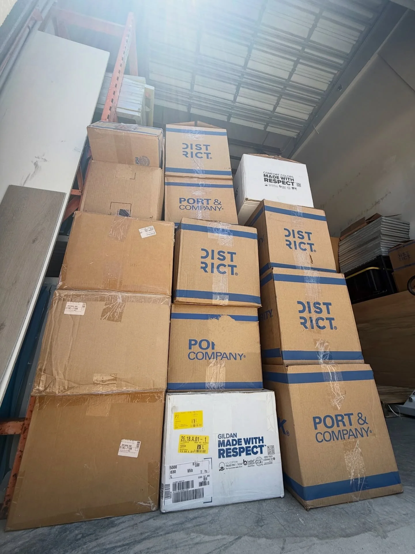 Fresh shipments of blank tees are rolling in, which means our presses are about to get busy. There&rsquo;s something exciting about seeing stacks of boxes knowing they&rsquo;ll soon become custom apparel for schools, businesses, teams, events, and mo