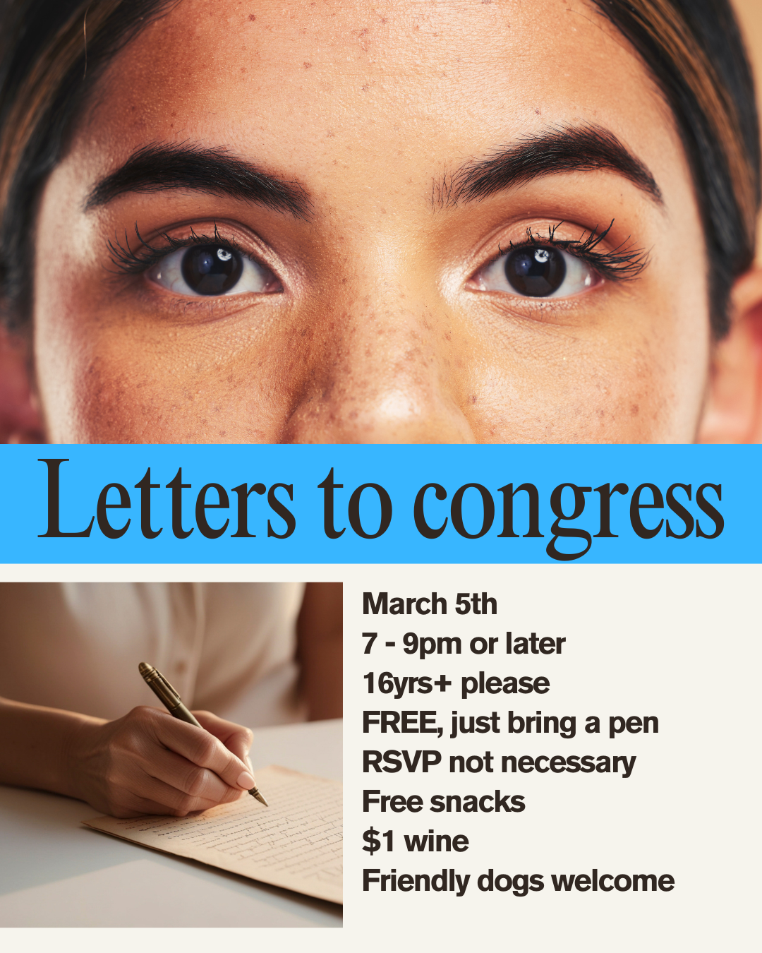 Letters to Congress - Open to the public 16yrs+