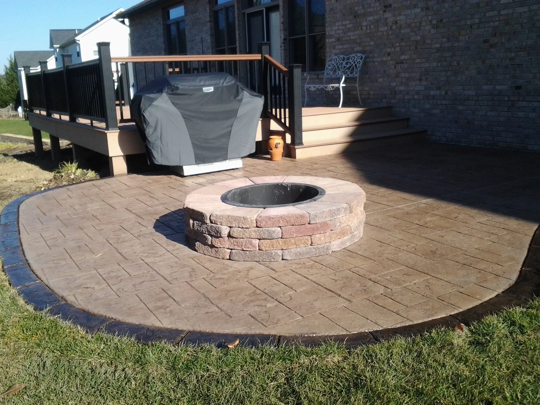 Outdoor decorative concrete build staunton