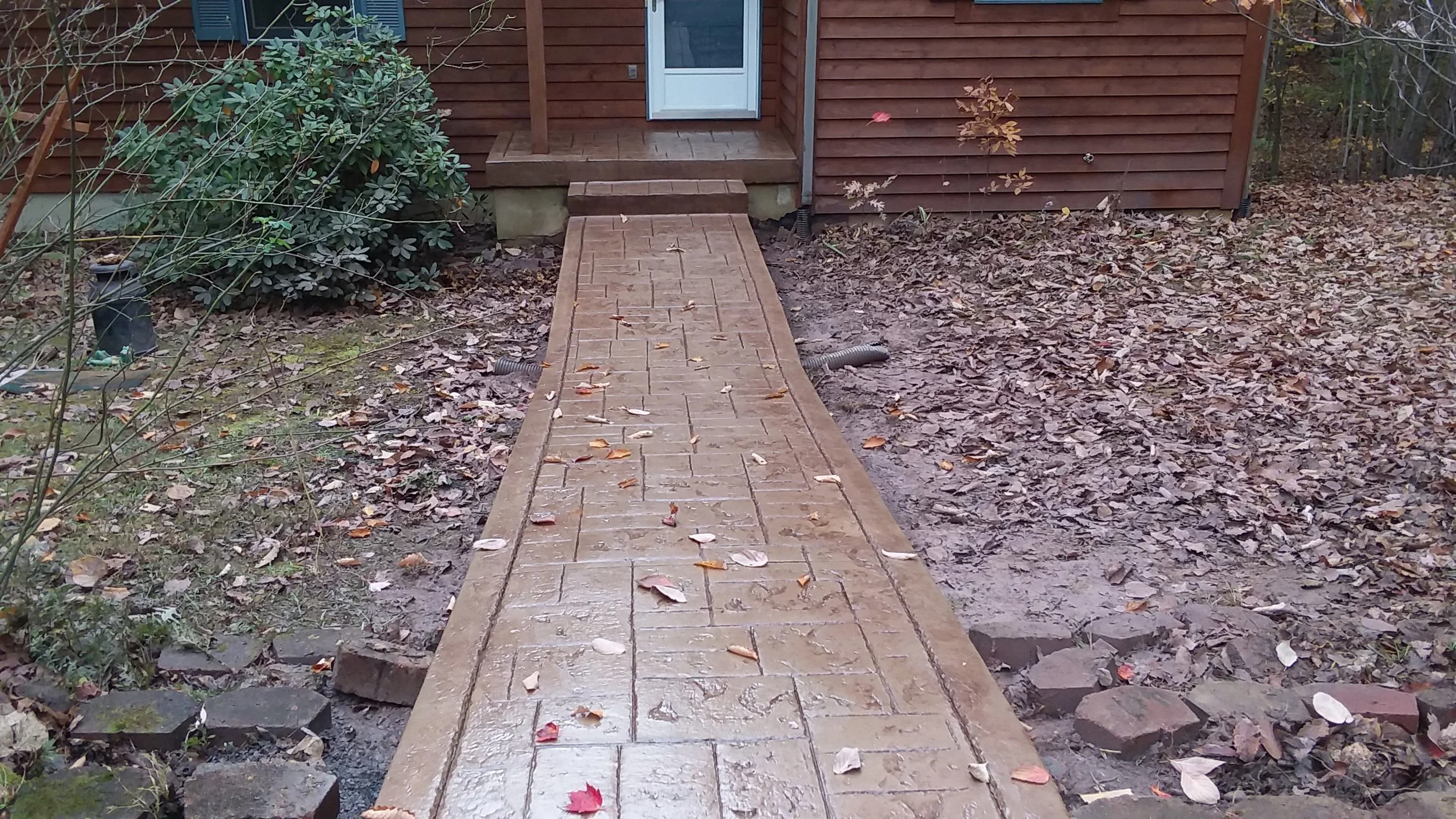 Outdoor decorative concrete build albemarle county