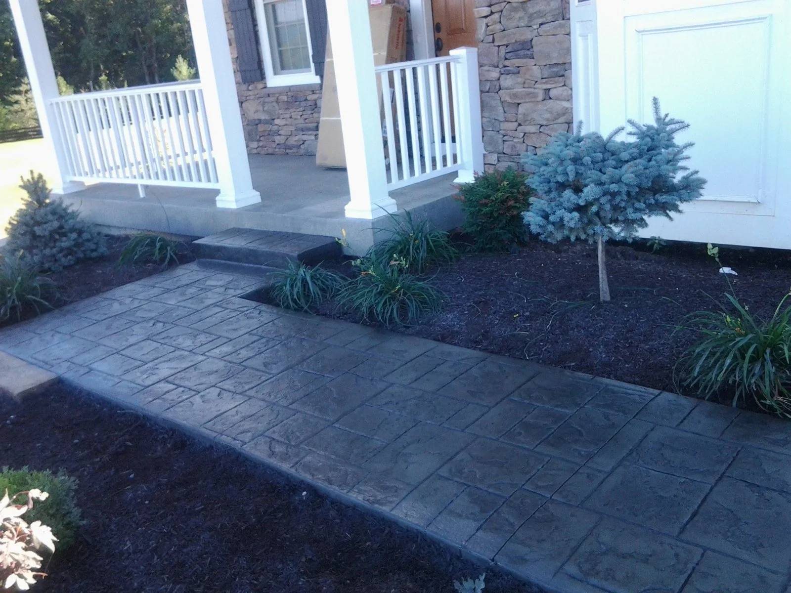 Outdoor decorative concrete build page county