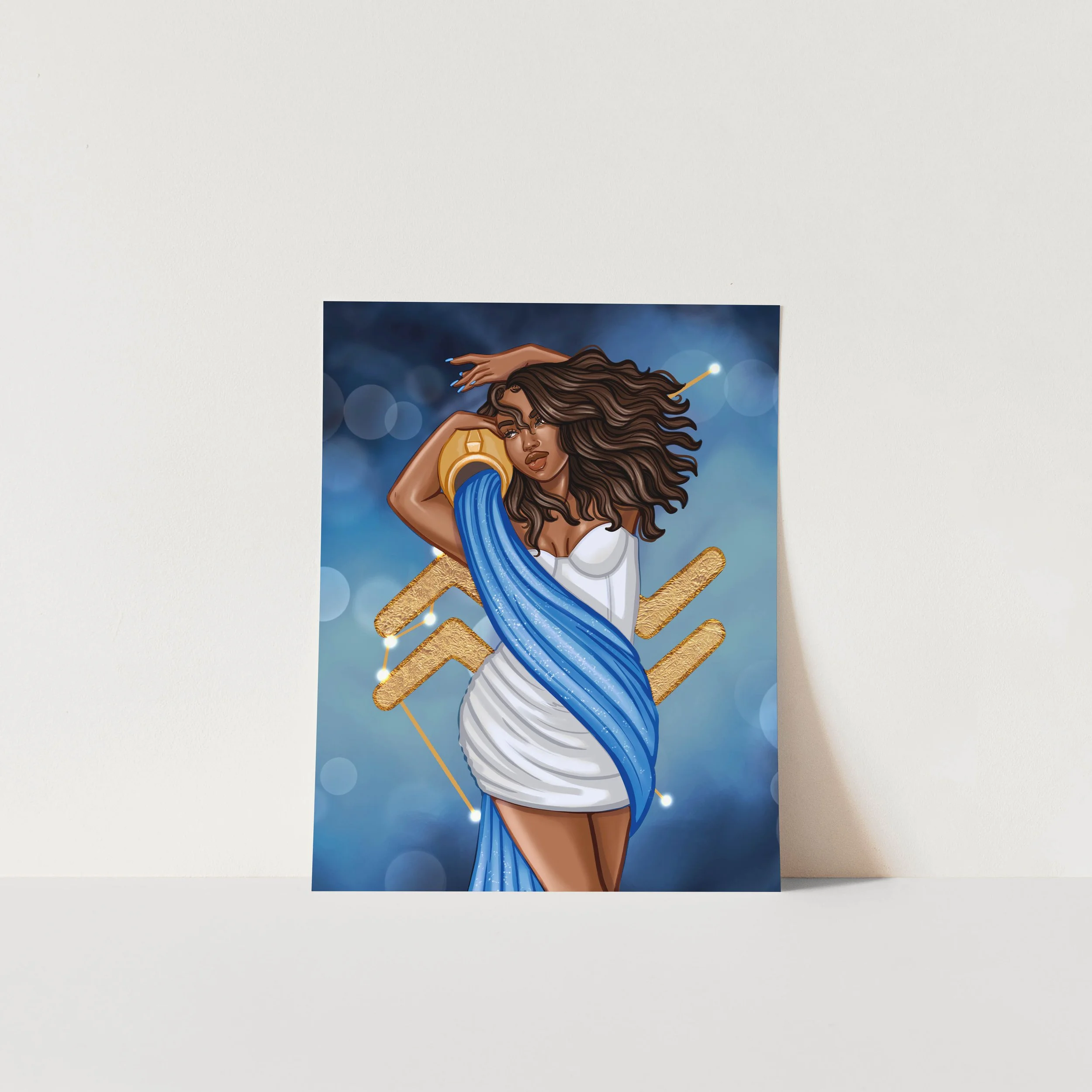 Aquarius Szn Coloring Art Print