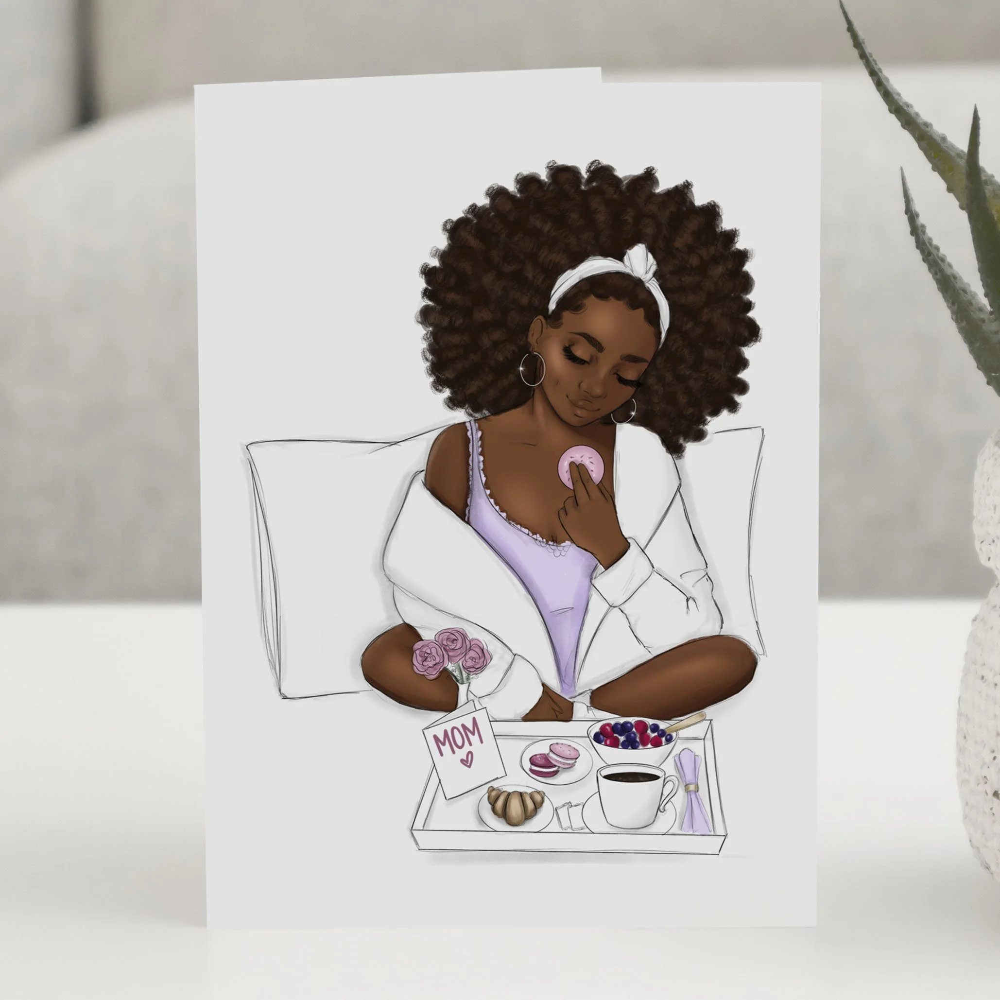 Breakfast in Bed Greeting Card