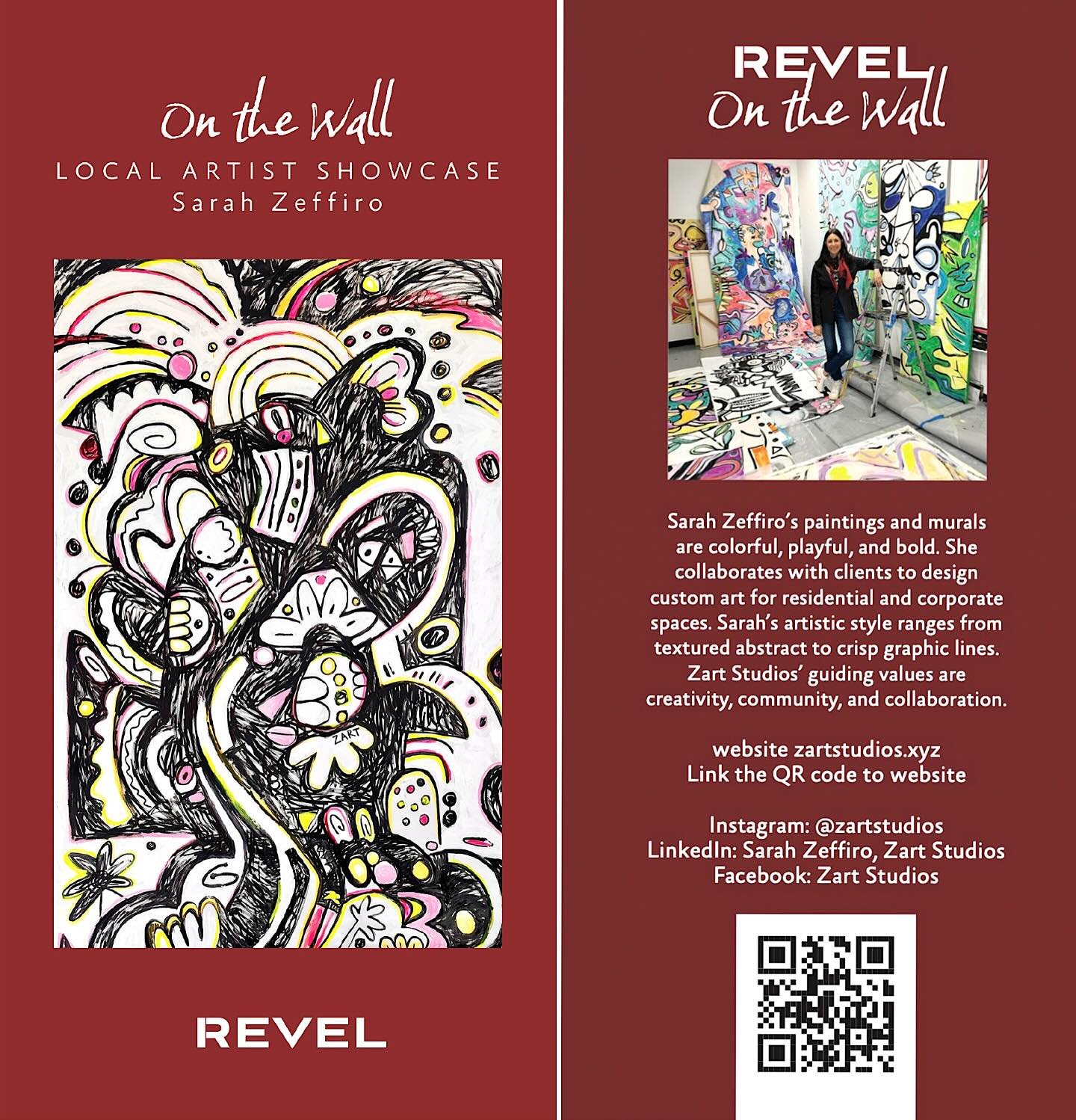 @revelpgh &ldquo;On The Wall&rdquo;, a monthly series celebrating local artists and their work. I&rsquo;m thrilled to be the first featured artist, Zart Studios, to kick off the series throughout March. It&rsquo;s great to experience Revel&rsquo;s in