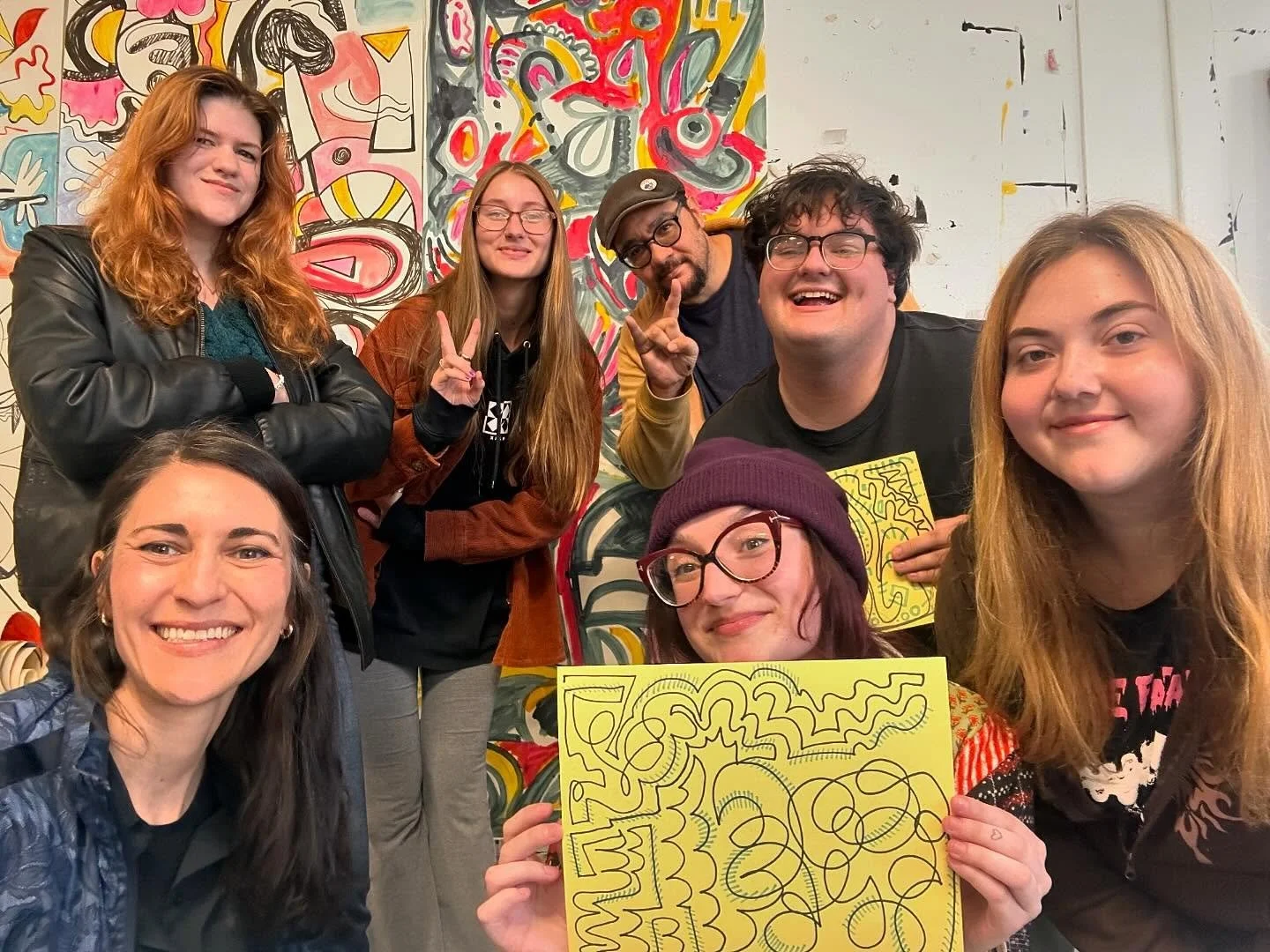 Beyond grateful to work alongside this group in Art Education &mdash; Heather, Sofia, Alea, Shawn, Ethan, and Alexandra. Each semester, I invite my Carlow classes to the studio for an offsite, hands-on experience that offers a glimpse into my work as