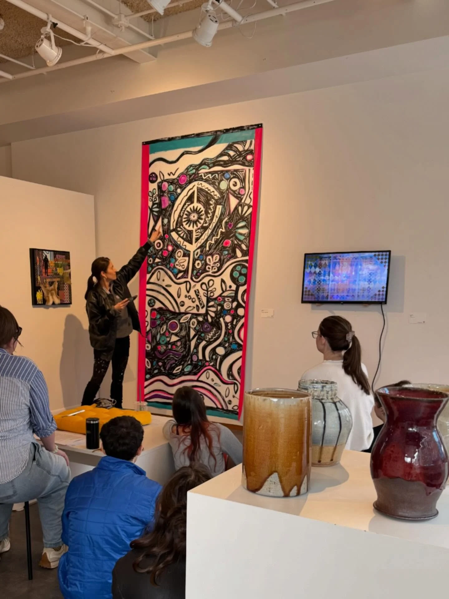 Updates from @carlow_gallery 🎨 

Everything Was Due Yesterday, a faculty, adjunct and alumni exhibit. As artist and educators, it&rsquo;s been absolutely joyful to welcome classes into the gallery for learning, thinking, and making. Each experience 