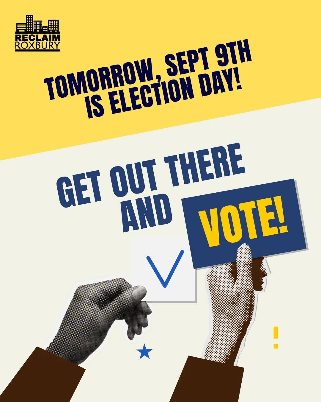 The Preliminary Municipal Election is tomorrow Sept 9th! Make sure you make a plan to vote!