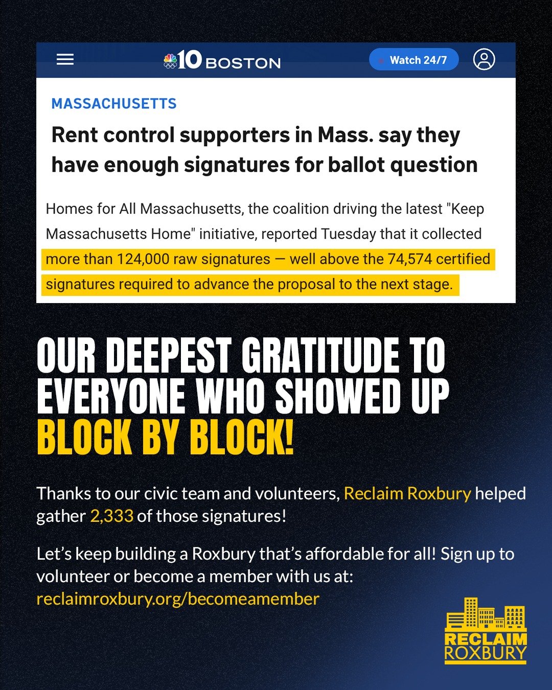 When we show up block by block, affordable housing becomes that much more achievable! Through efforts like door-knocking and tabling in the neighborhood, community members become more informed about developments and policies like rent control!

Incre