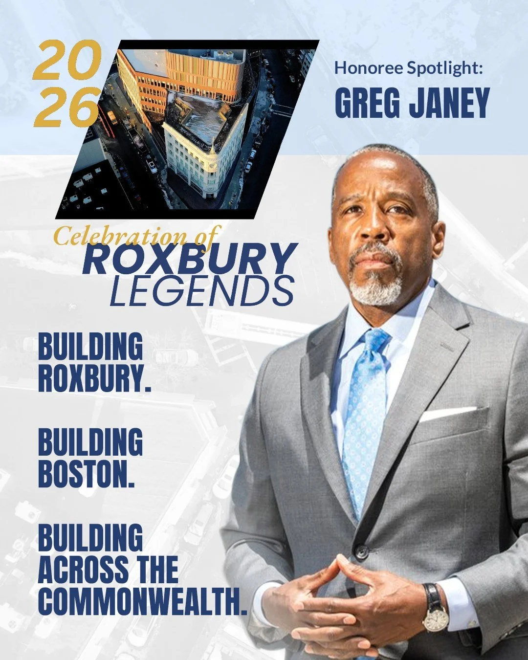 From housing to healthcare, culture to workforce development&mdash;Greg Janey has helped shape the physical and economic landscape of our communities. As President &amp; CEO of Janey Construction, Greg has led the development of projects across Massa