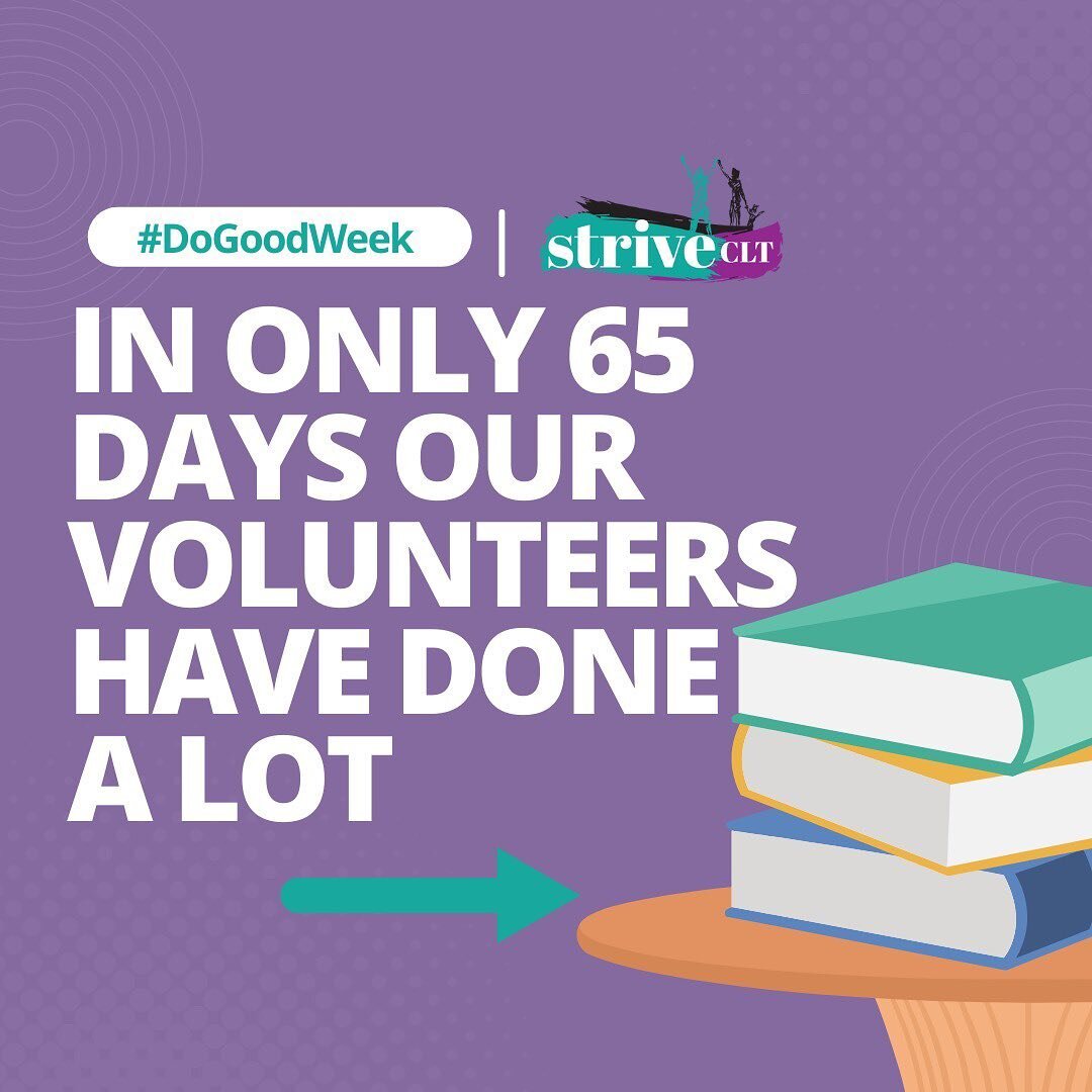 StriveCLT is in our Inguaral Year but, that doesn&rsquo;t mean our volunteers haven&rsquo;t been busy!!

In 65 days of having &ldquo;Active Reading&rdquo; with the help of our volunteers, we have completed 4,300 minutes of reading, read 15 books to s