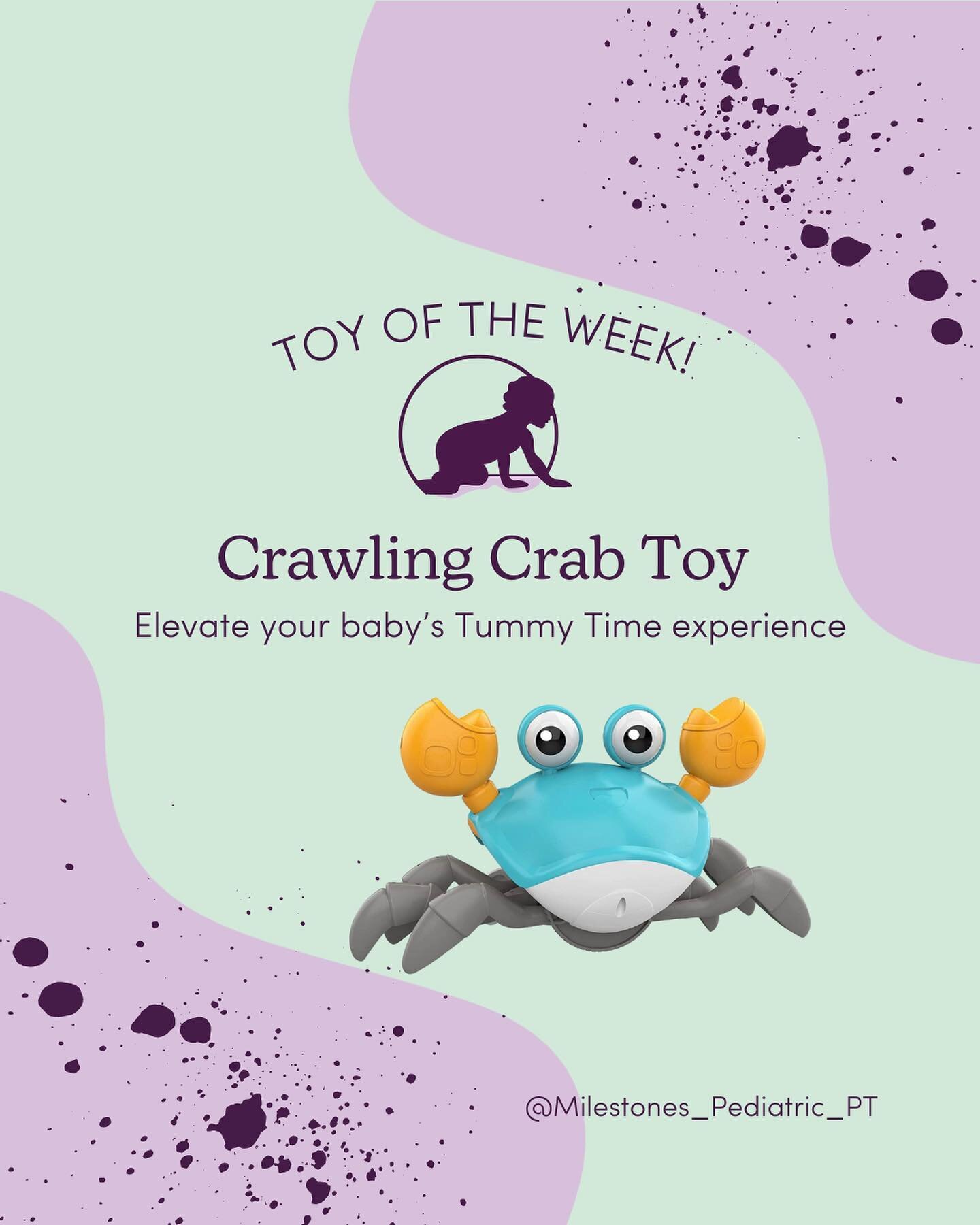 🦀 Toy of the Week 🦀 
Hi! I am Vera, doctor of physical therapy and a national board certified pediatric specialist! I help educate parents on important pediatric milestones, recommend activities and toys, navigate through the challenges of parentin