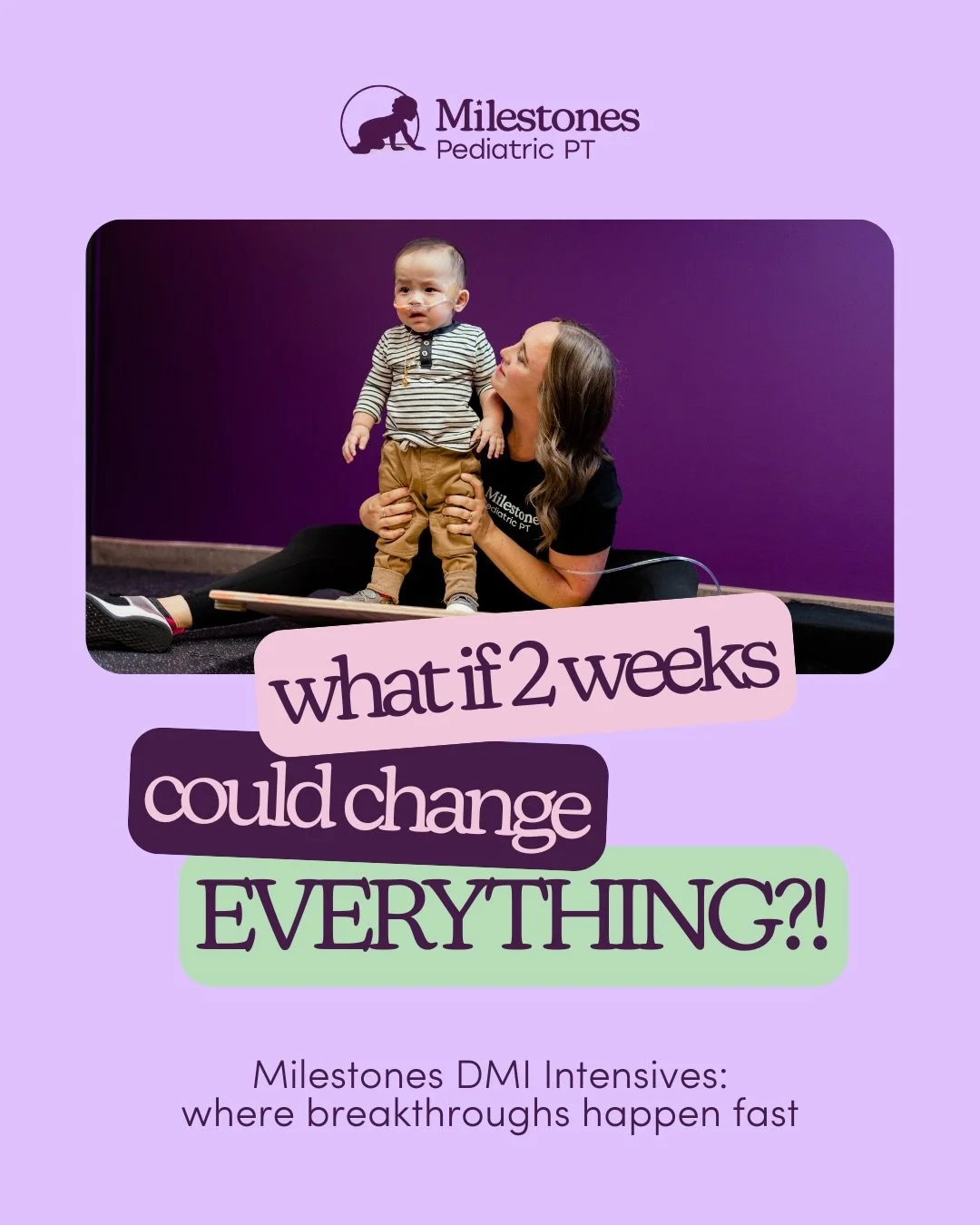If you&rsquo;ve ever left therapy thinking, &ldquo;I just wish we could do more&hellip;&rdquo; this is for you.⁠
⁠
Our DMI intensives allow us to tap into the power of neuroplasticity to help your kiddo work toward their gross motor goals.⁠
⁠
This is