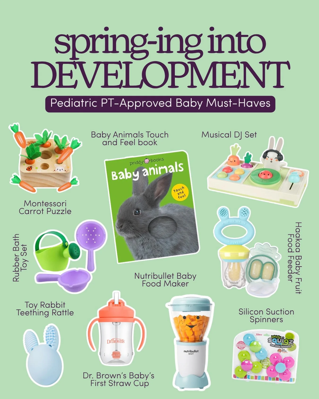 If you&rsquo;re heading into spring with a 6-12 month old&hellip; this is for you! 🌷⁠
⁠
As a pediatric PT and a mom of (almost) four, I&rsquo;ve learned it really doesn&rsquo;t have to be complicated. ⁠
⁠
These are some of the go-to spring must-have