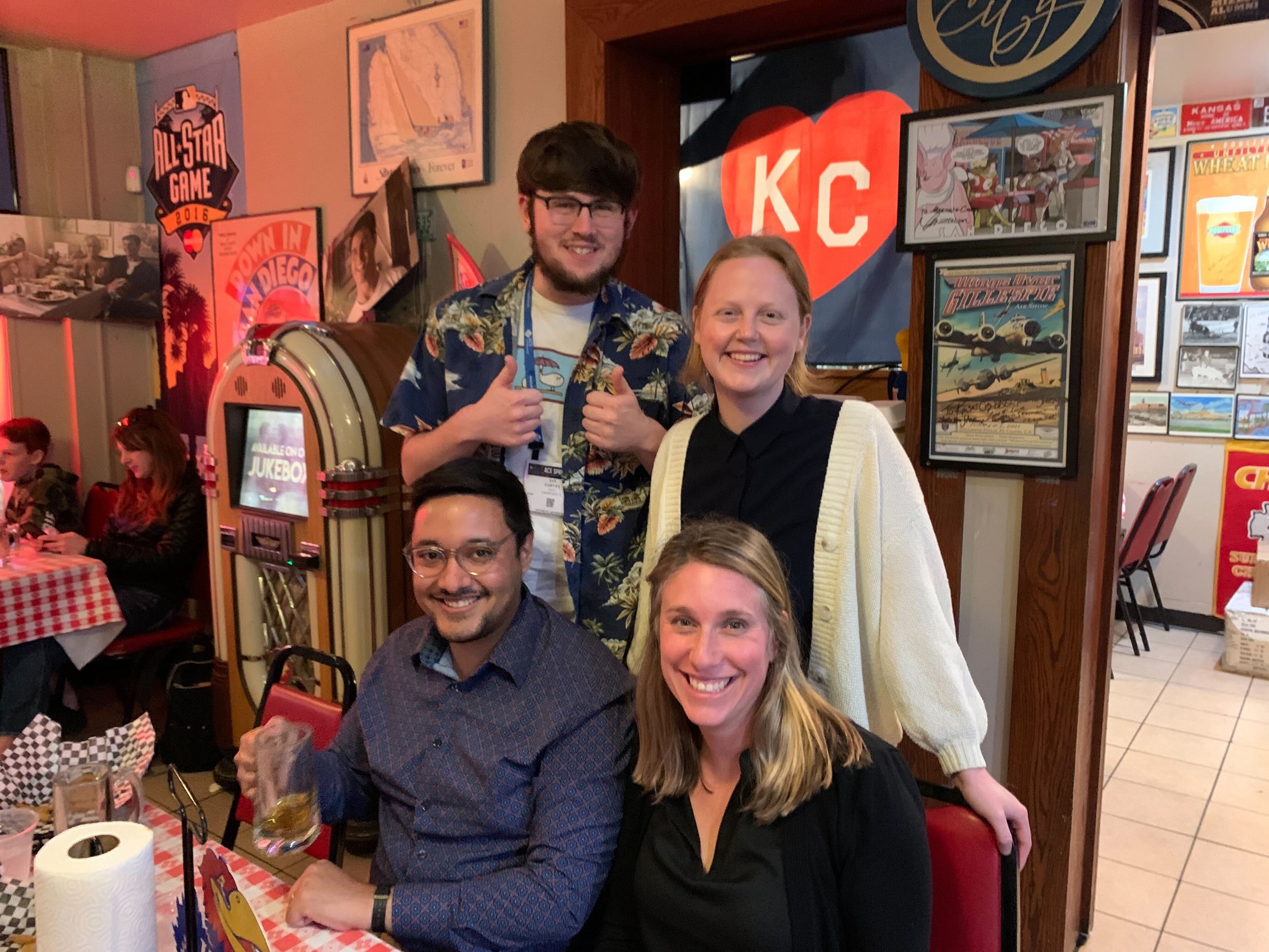 The group enjoying some food during ACS Spring 2022!