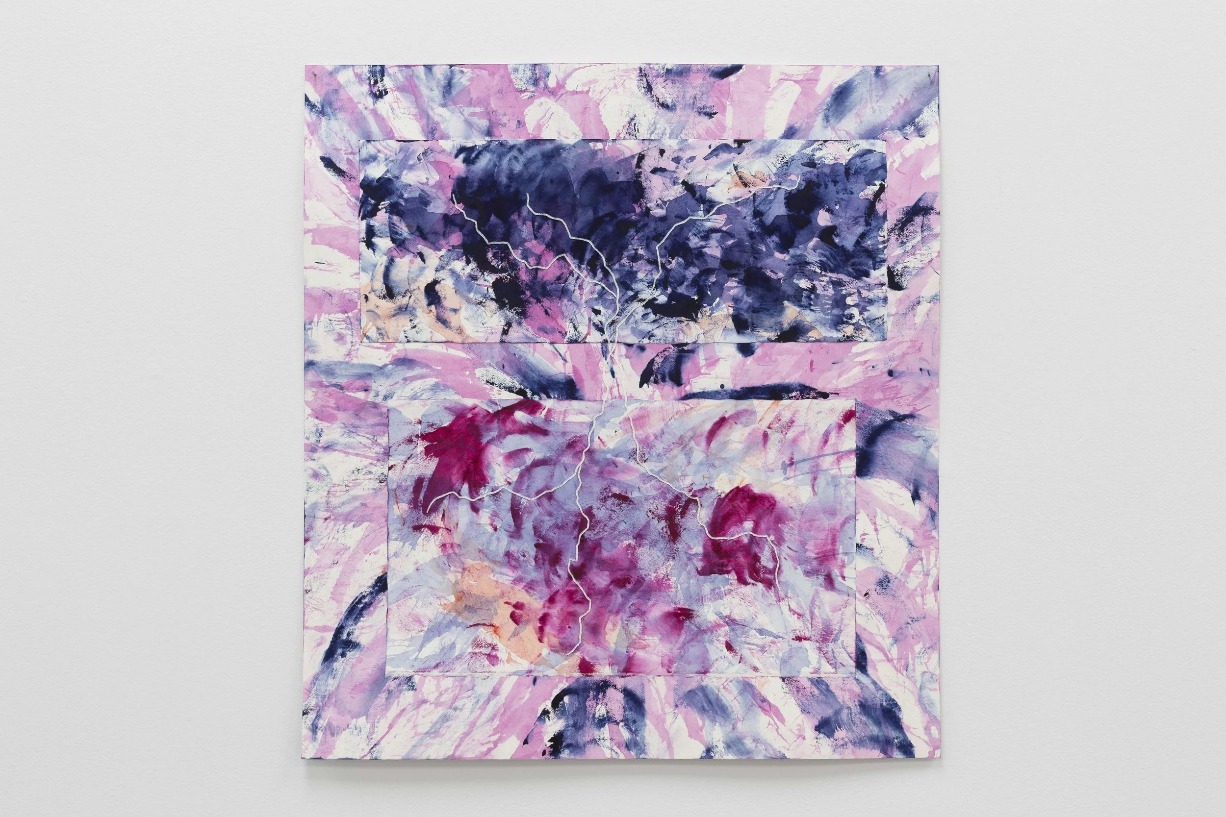 Sky in my Lungs (6), 2025 watercolour on incised paper, 600 x 550 mm