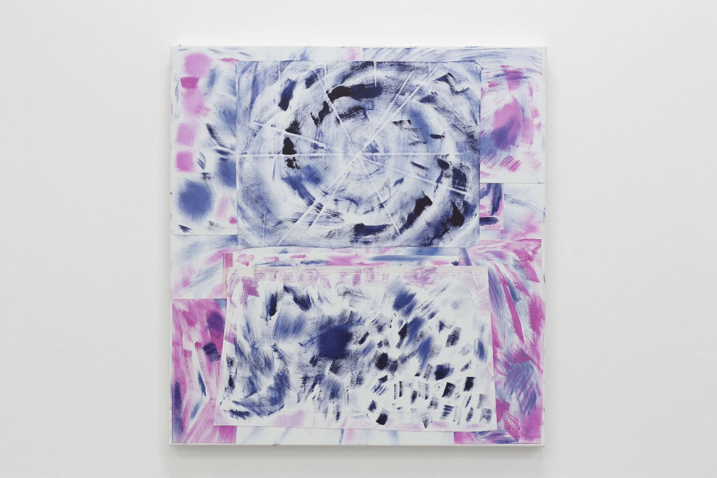 Signal Modulations / Sky in my Lungs (7), 2025, acrylic on canvas, 800 x 750 mm