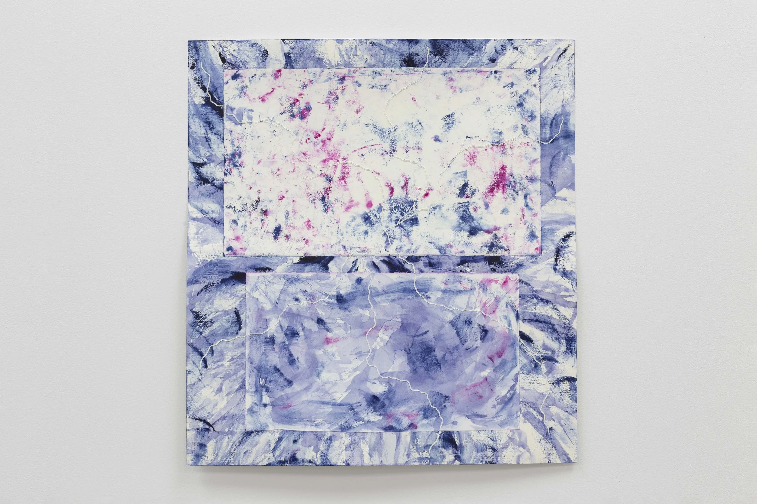 Sky in my Lungs (7), 2025 watercolour on incised paper, 600 x 550 mm