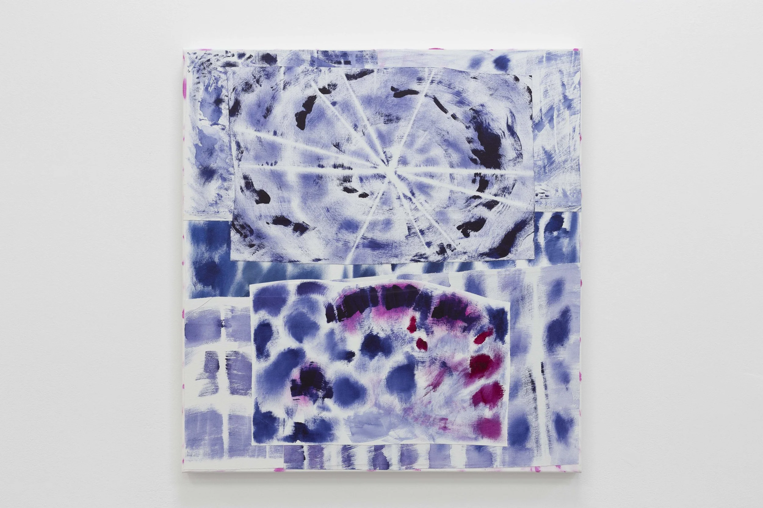 Signal Modulations / Sky in my Lungs (9), 2025, acrylic on canvas, 800 x 750 mm