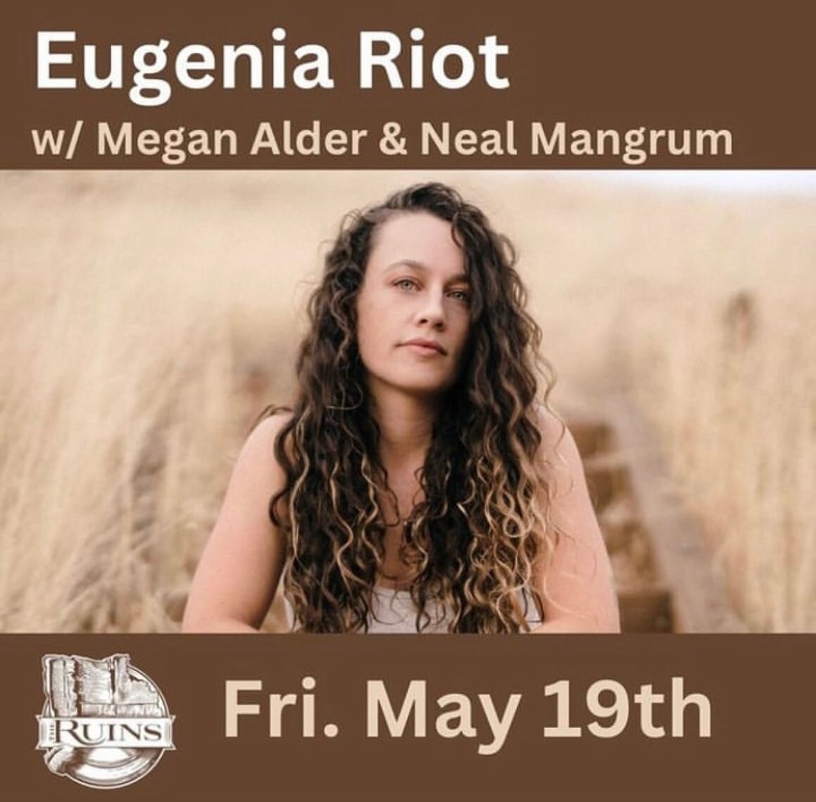 TOMORROW IN HOOD RIVER! Excited to bring the album release caravan to @eventsattheruins - this is an outdoor, all ages show. @maldermusic &amp; Neil Mangrum get things started at 6pm, then Eugenia Riot plays until 9! 🌞🍷