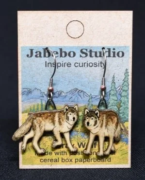 Gray Wolf Earrings Redesign