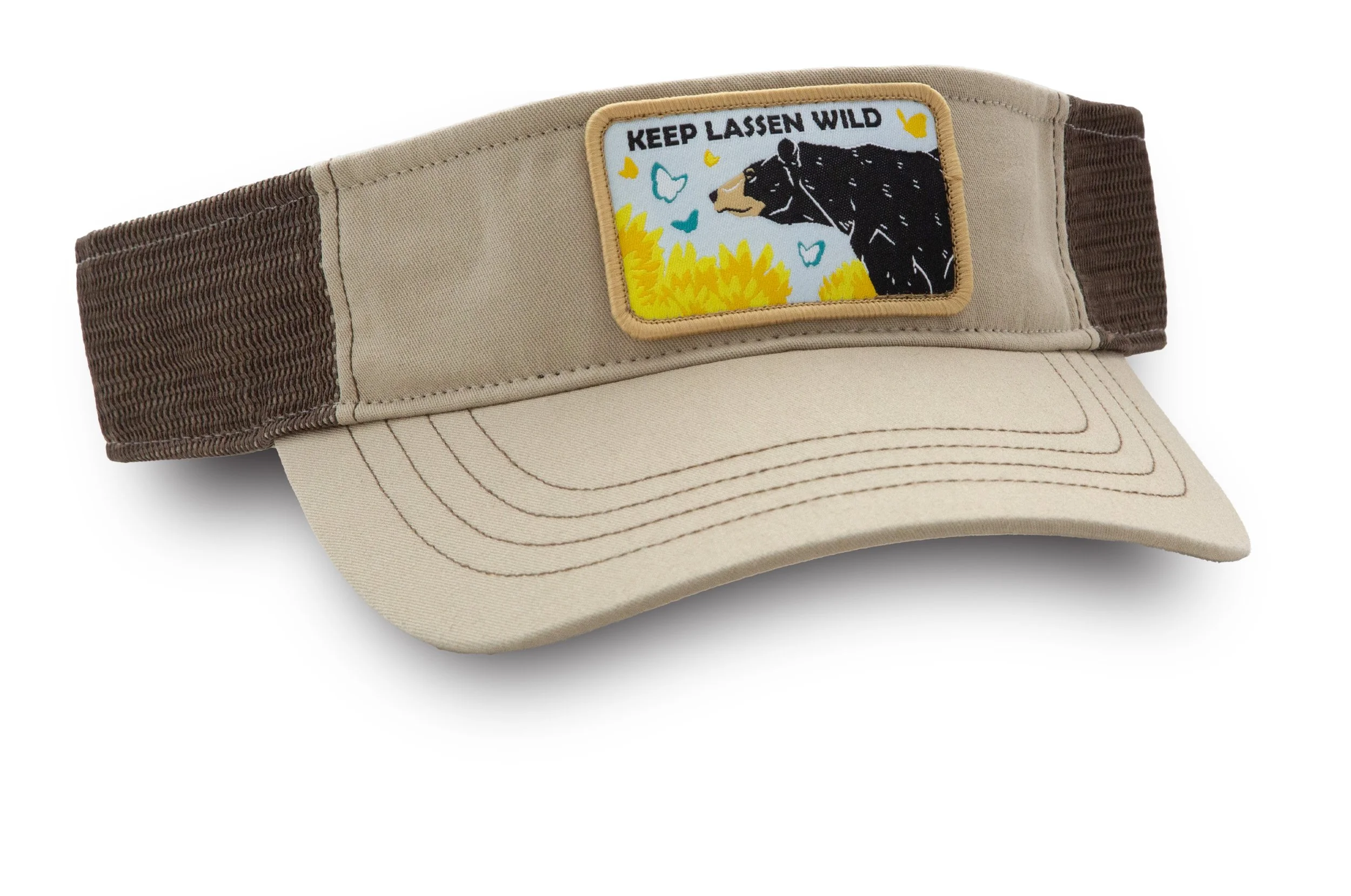 Keep Lassen Wild Khaki Trucker Visor.jpg