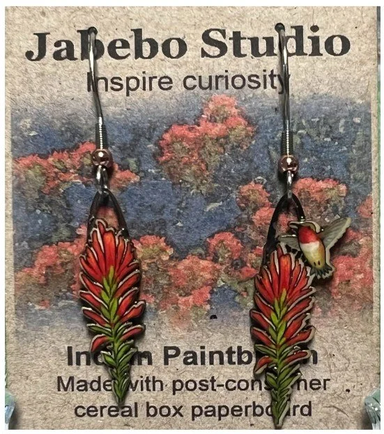 Indian Paintbrush Earrings