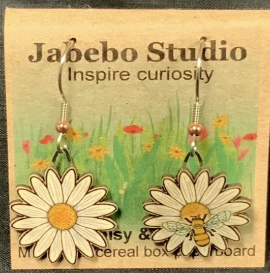 Daisy with Bee Earrings