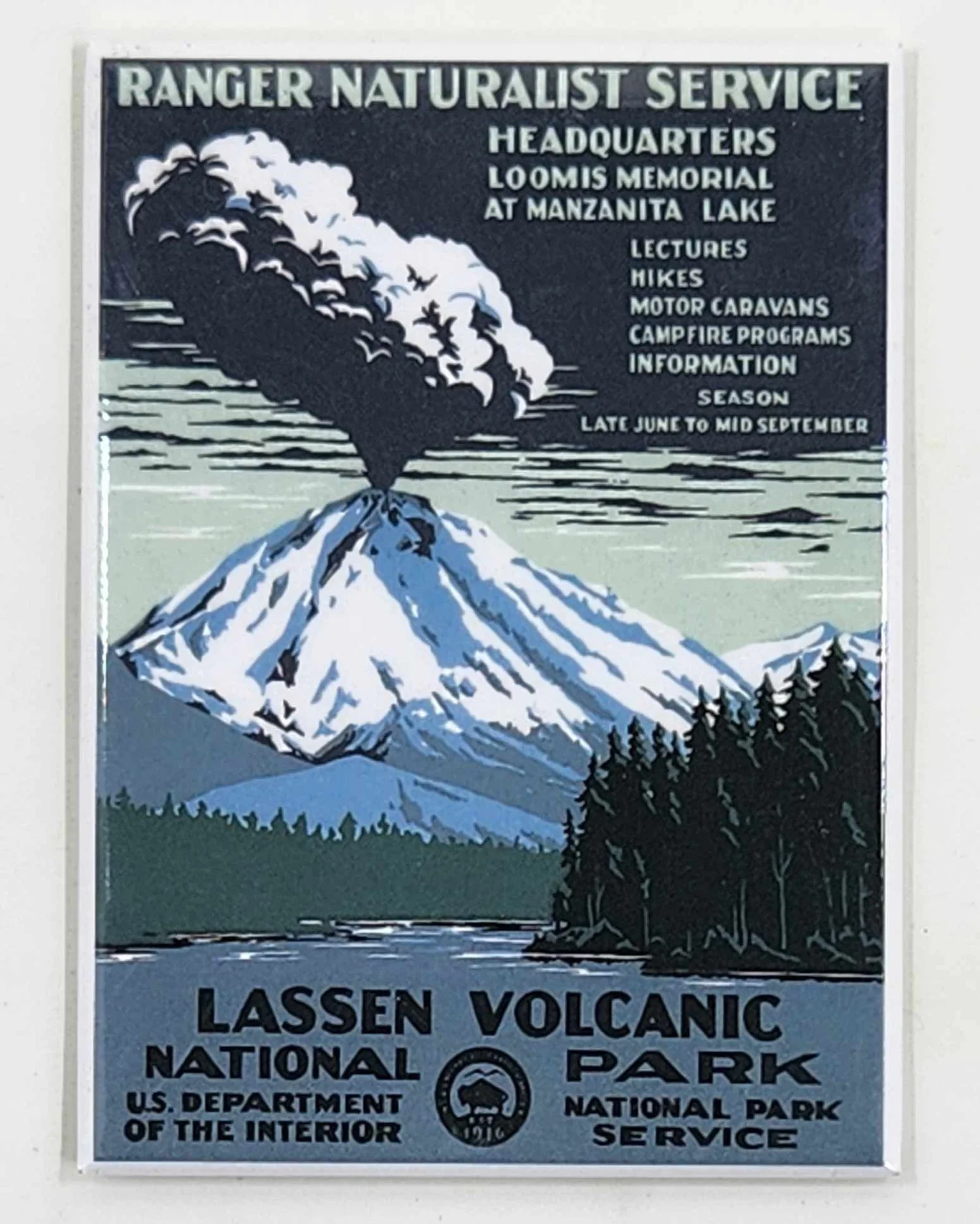 WPA Lassen Volcanic National Park Postcard — Lassen Association