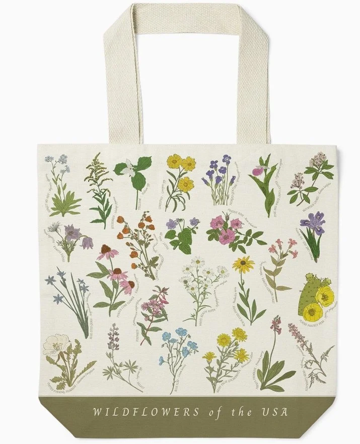 Wildflowers of USA Canvas Tote