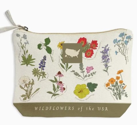 Wildflowers of USA Zip Pouch