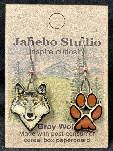 Gray Wolf Earrings
