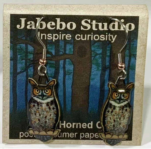 Great Horned Owl Earrings