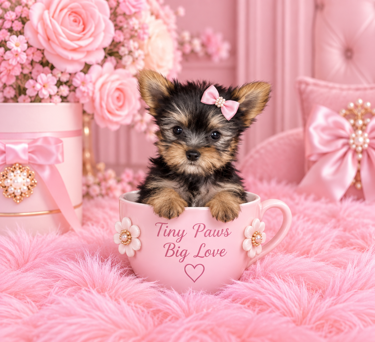FANNY   TEACUP /POCKETBOOK YORKSHIRE TERRIER  $4,950.00   #1455