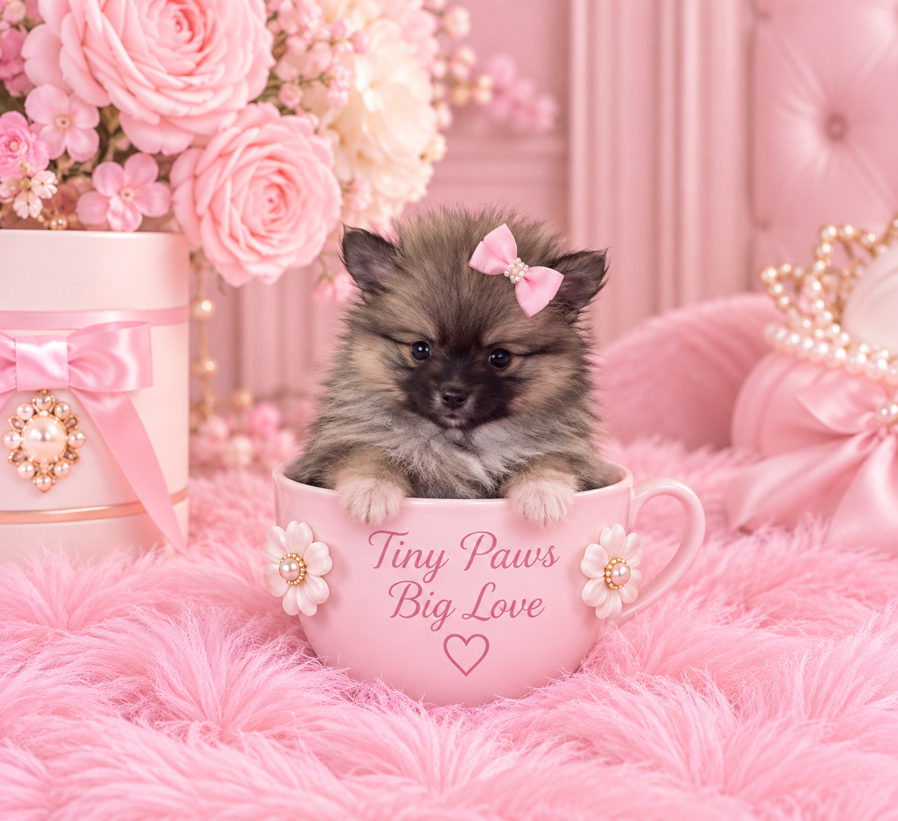 PATSY  FEMALE TEACUP POMERANIAN   $3,950.00    #18