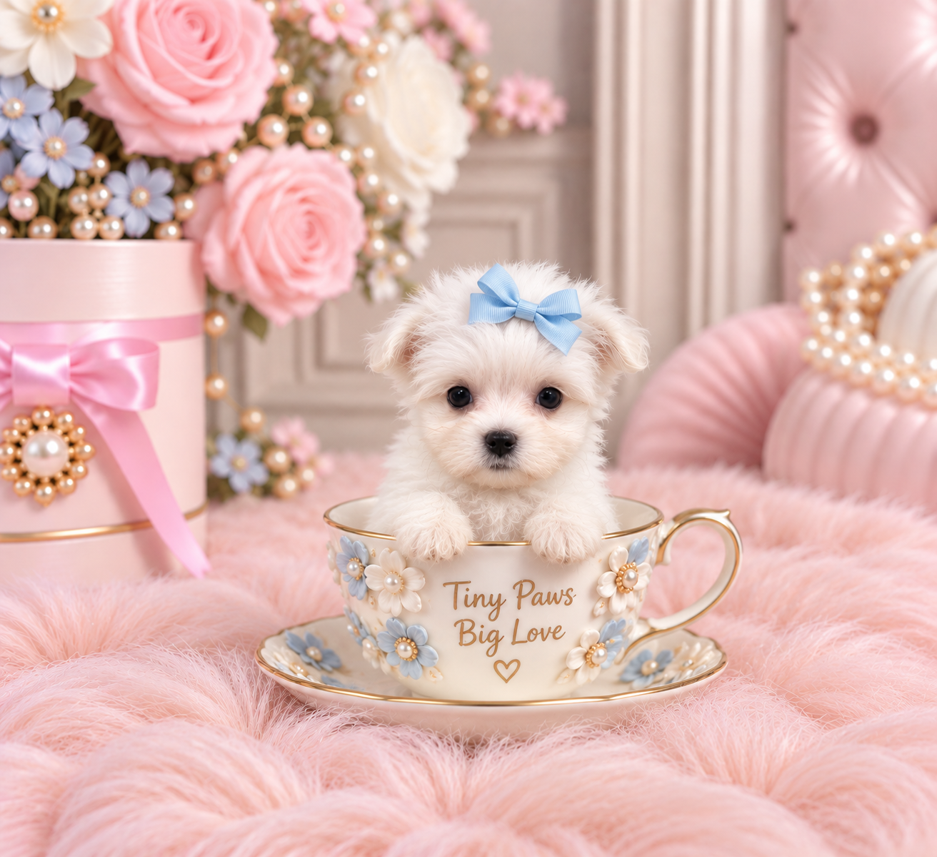 MORGAN   MALE TEACUP/POCKETBOOK MALTESE PUPPY    $4,550.00   #14741