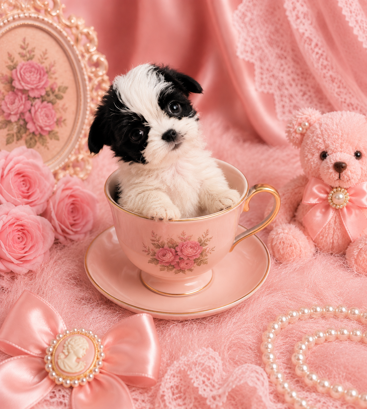DAISY   TEACUP/POCKETBOOK MORKIE   $4,950.00  #14547