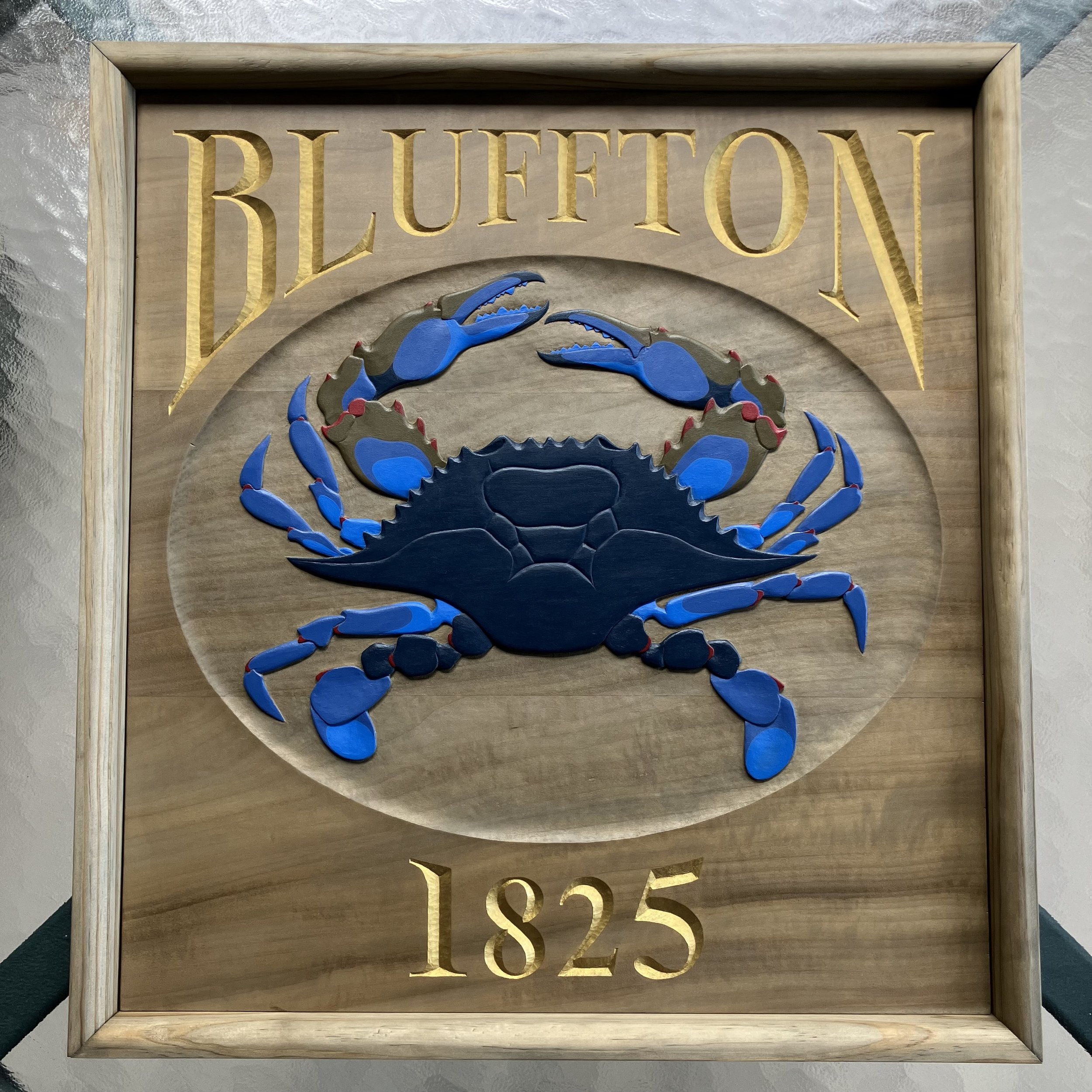 AVAILABLE: "Bluffton 1825" Sign - 22 x 24 inches. Price: $1,650.00. For purchase information, email: ShattuckClockworks@gmail.com