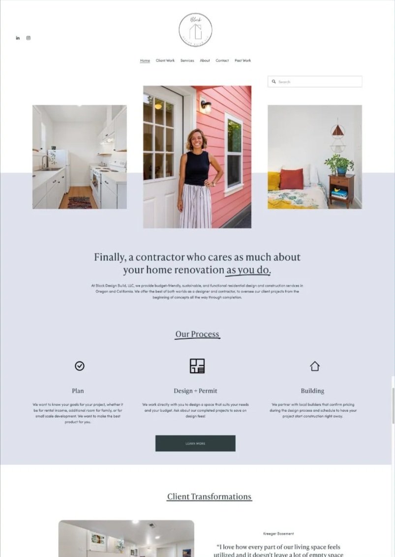 Block Design Build Website Preview