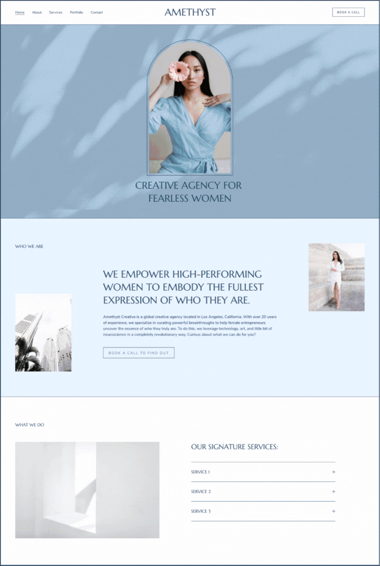 Amethyst Template Alyssa Stiles Web Designer Squarespace Expert Amethyst template alyssa stiles web designer squarespace expert