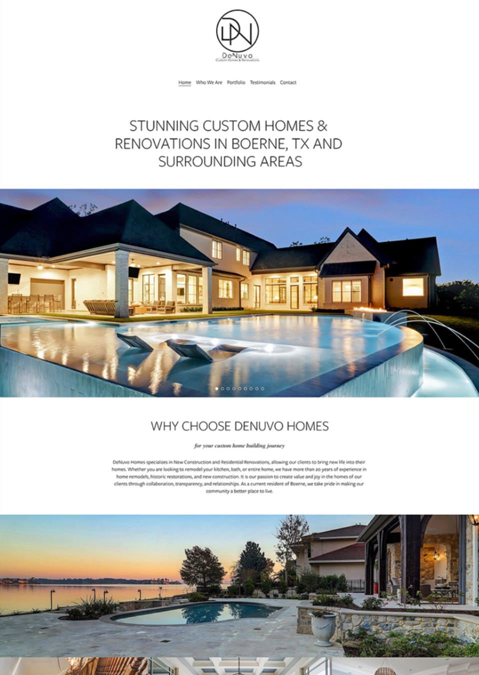DeNuvo Homes Website Preview