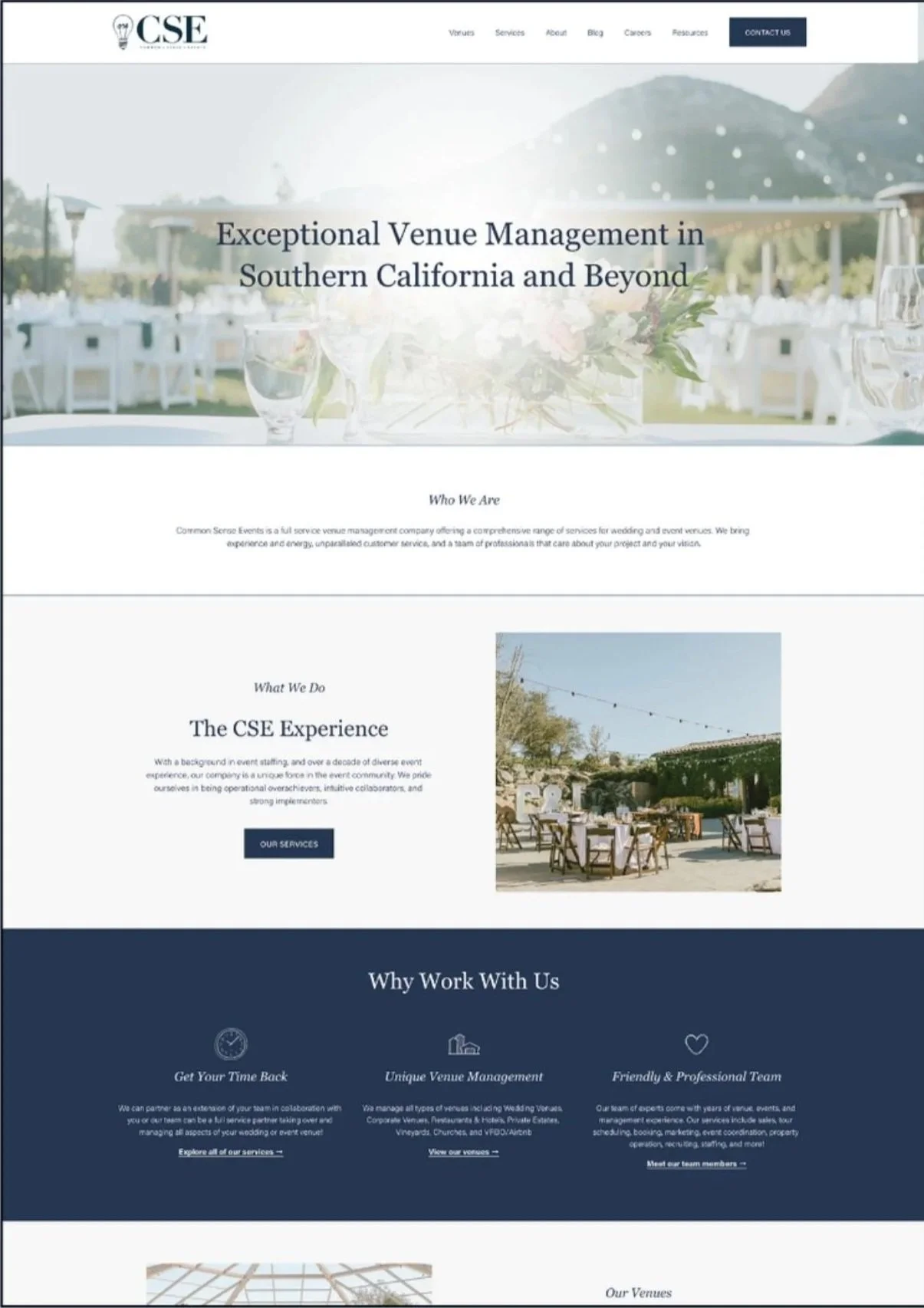 Common Sense Events Website Preview