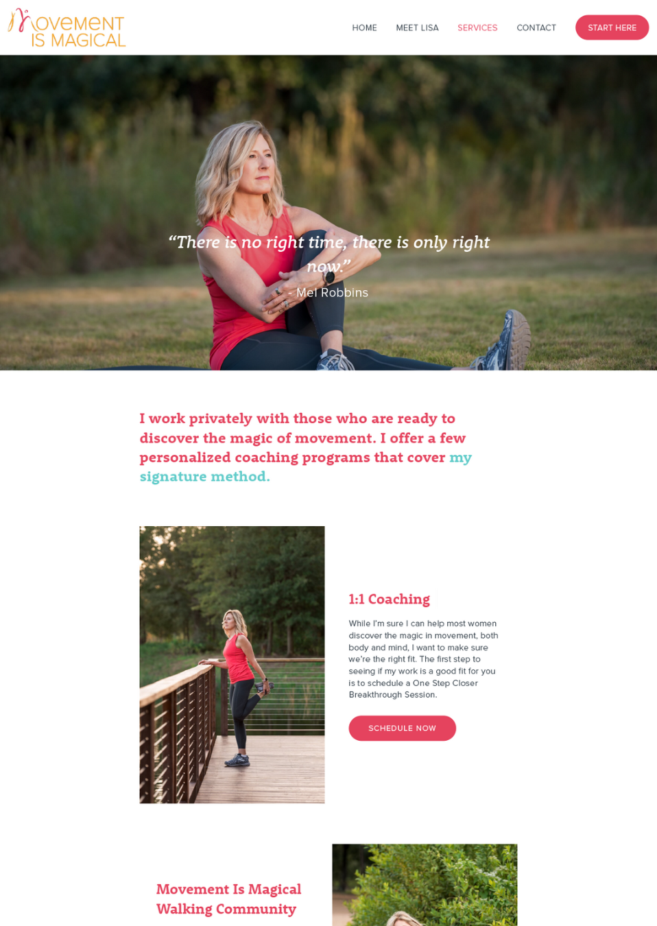 Movement is Magical Website Preview