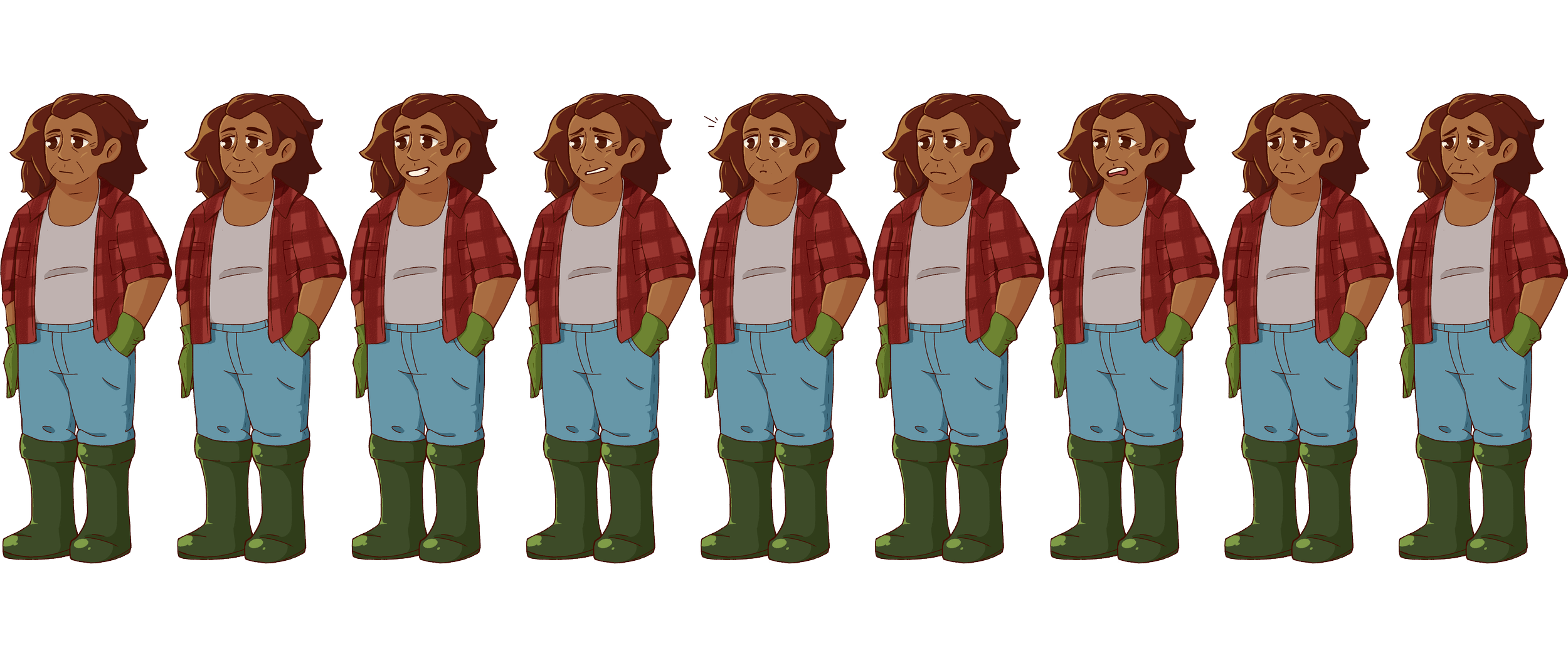 Rosa Spritesheet Farm Outfit