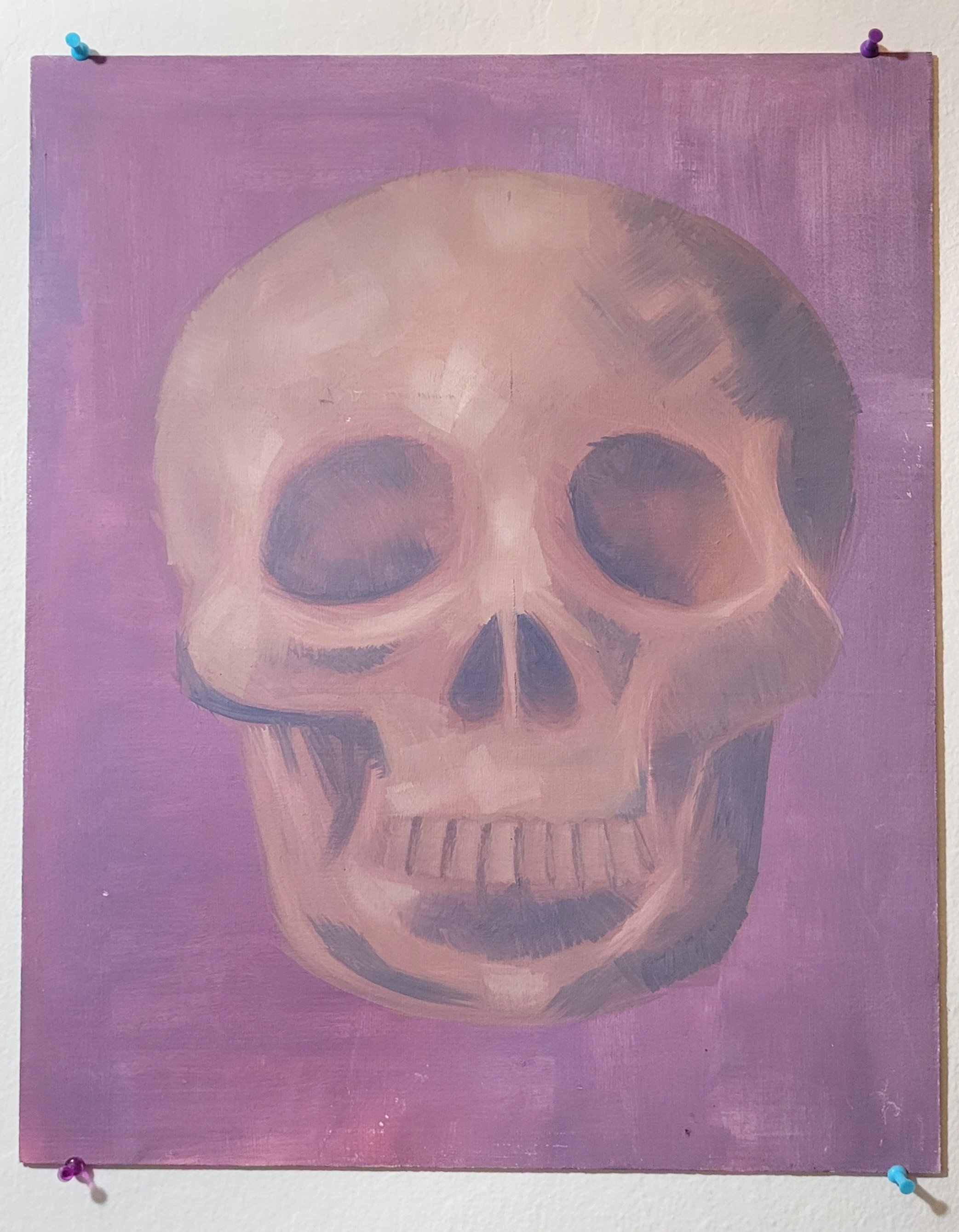 "Skull" | Oil Painting on Wood, 2019