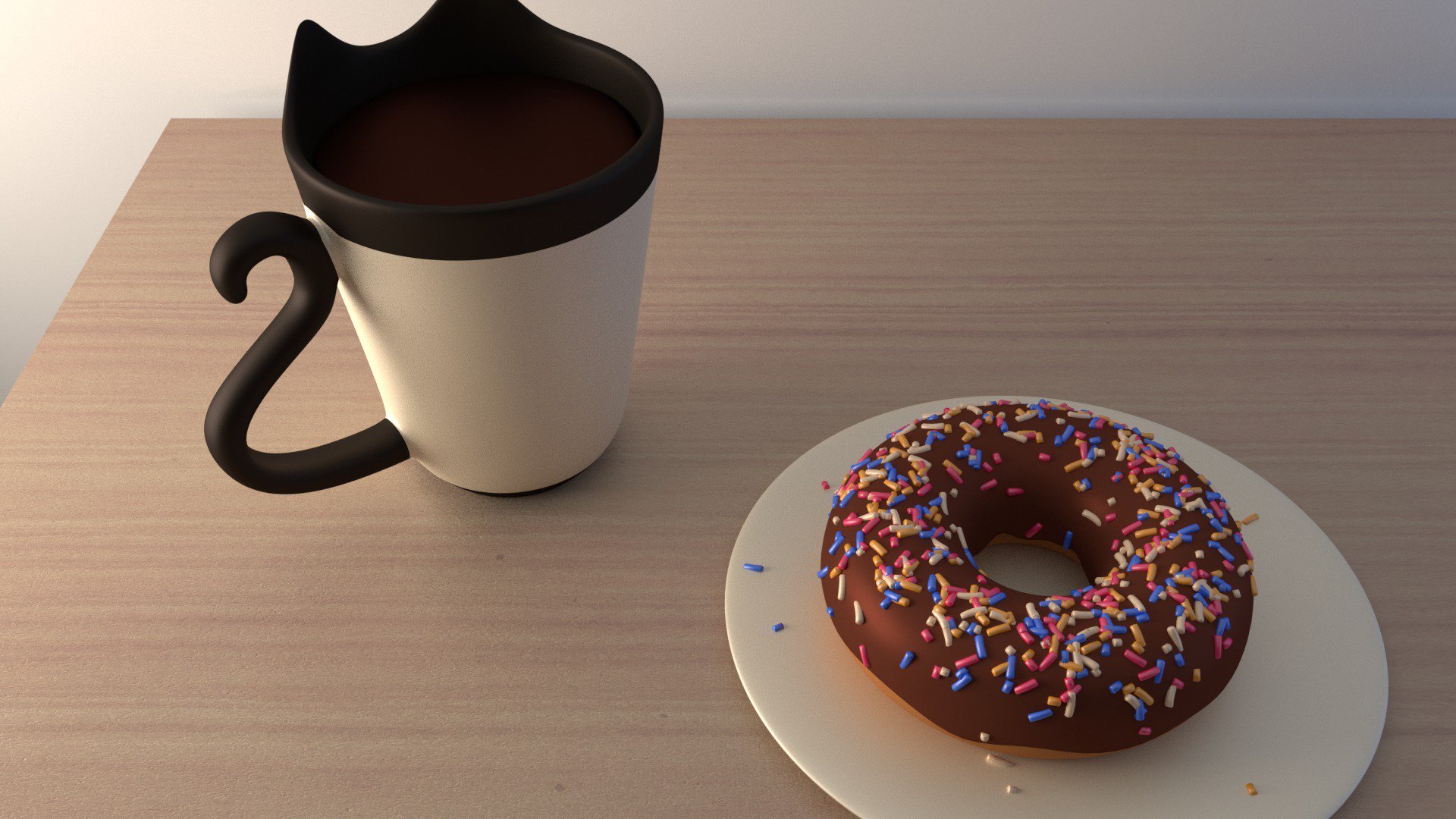 "Donut and Mug" | 3D Model, 2019