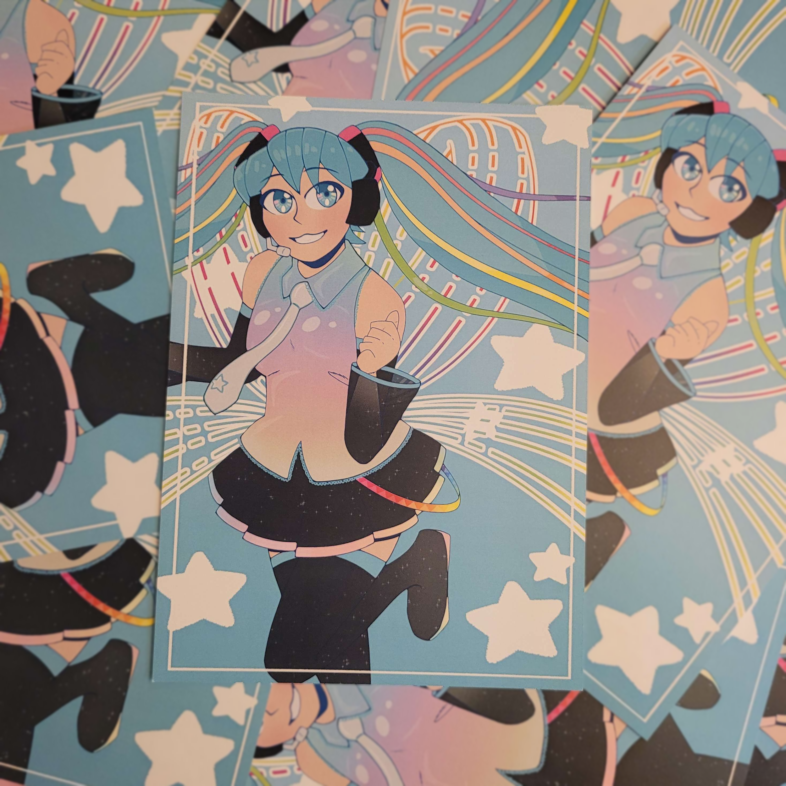 Rainbow Miku 5x7 Print